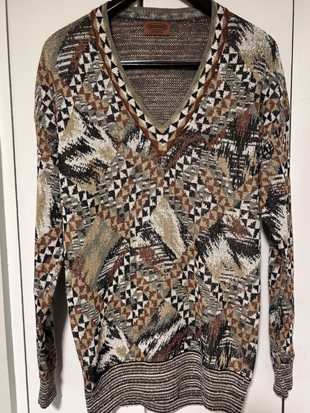 Vintage Missoni V-Neck Sweater Mens Medium IT 48